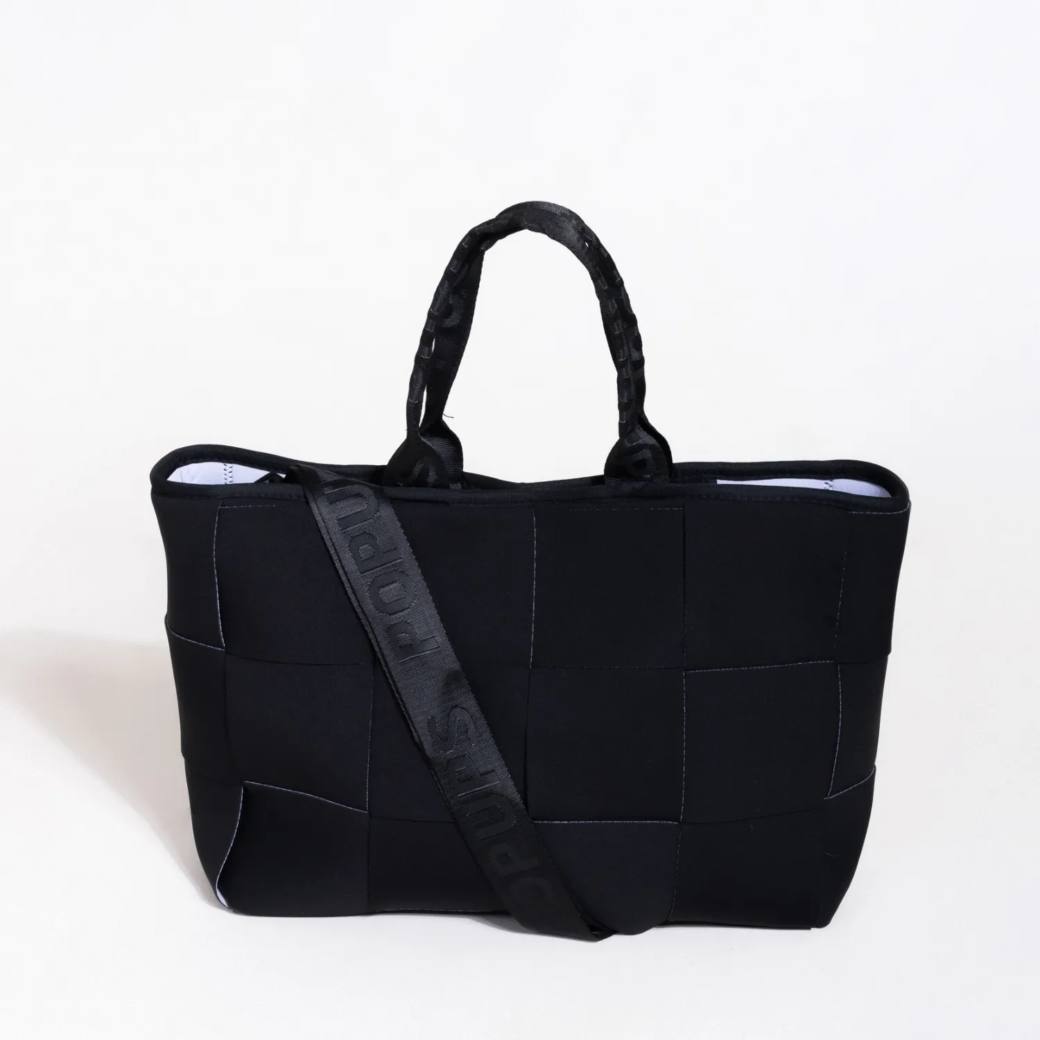 ICON TOTE   FLAP CROSSBODY - BLACK