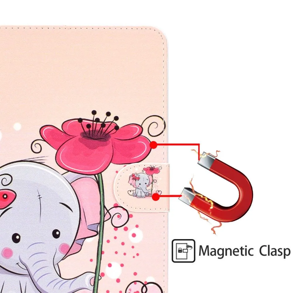 iPad 10.2 (2021) / Air (2019) cool pattern leather flip case - Elephant