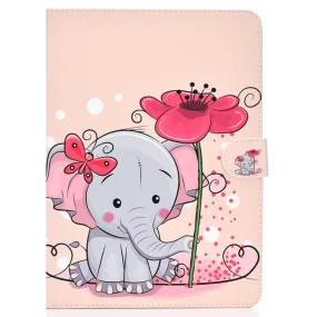 iPad 10.2 (2021) / Air (2019) cool pattern leather flip case - Elephant