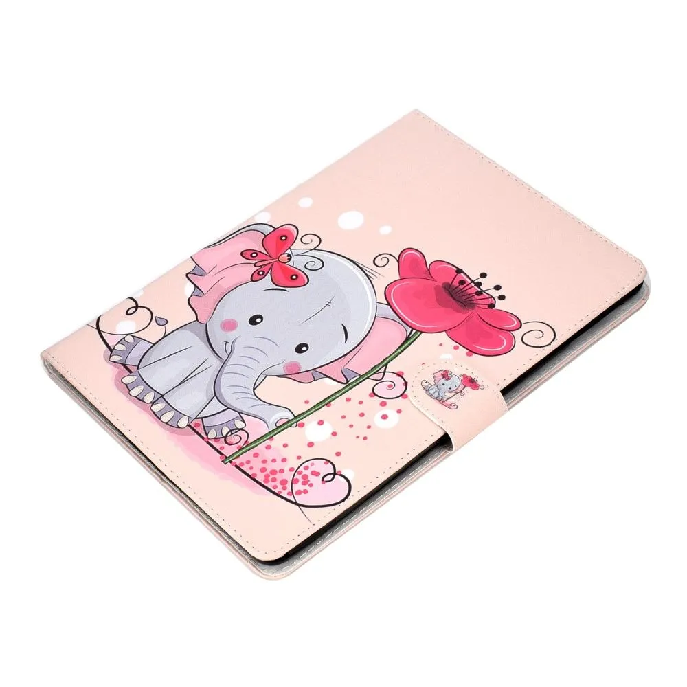 iPad 10.2 (2021) / Air (2019) cool pattern leather flip case - Elephant