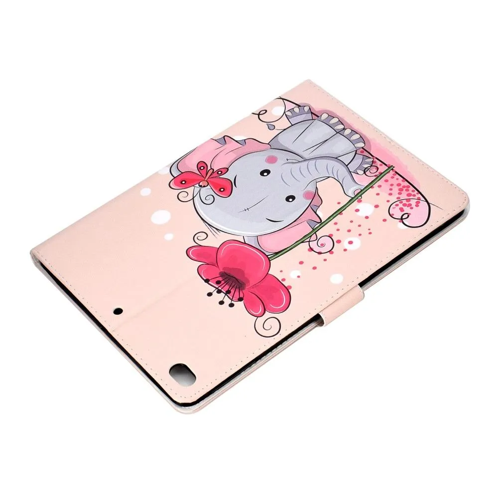 iPad 10.2 (2021) / Air (2019) cool pattern leather flip case - Elephant