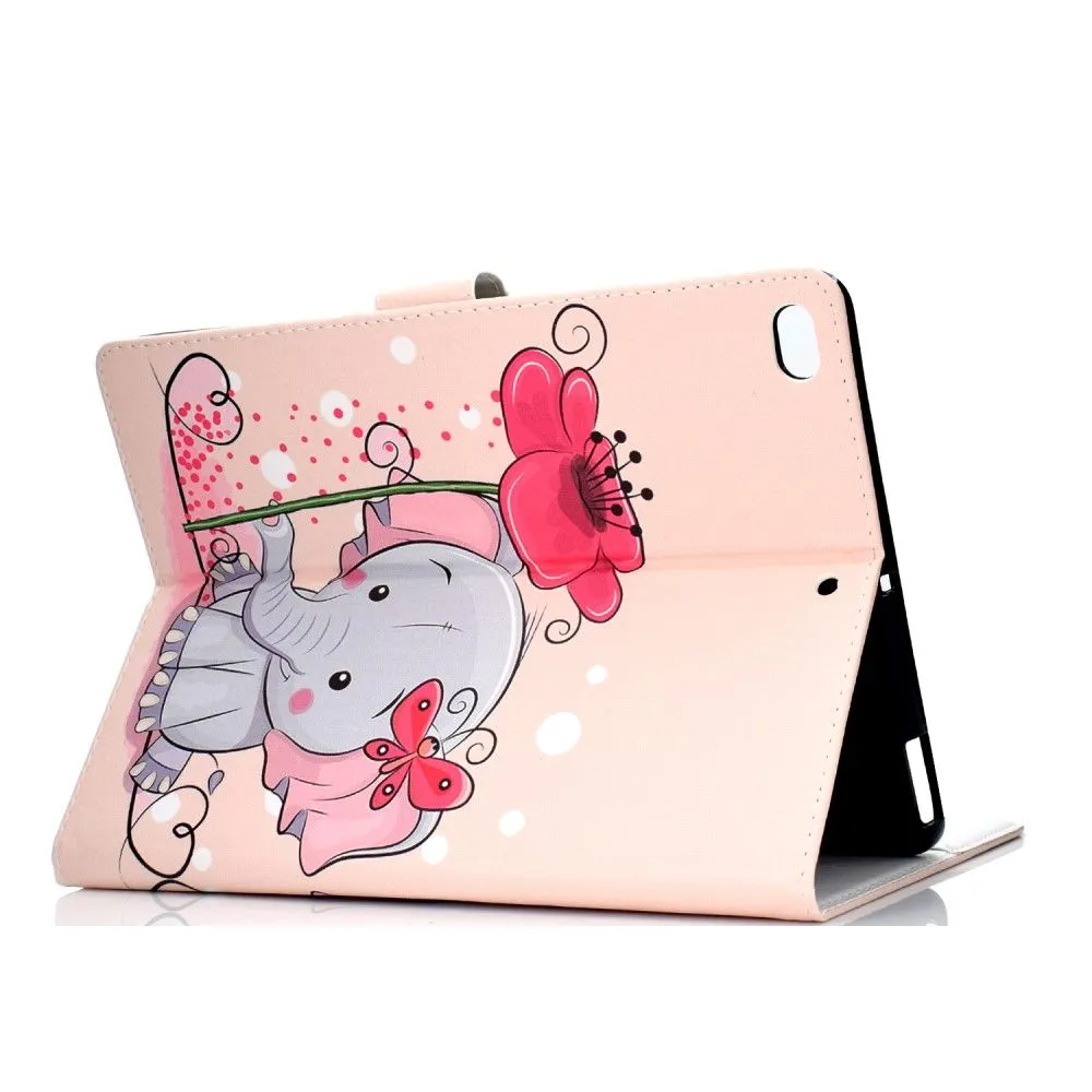 iPad 10.2 (2021) / Air (2019) cool pattern leather flip case - Elephant