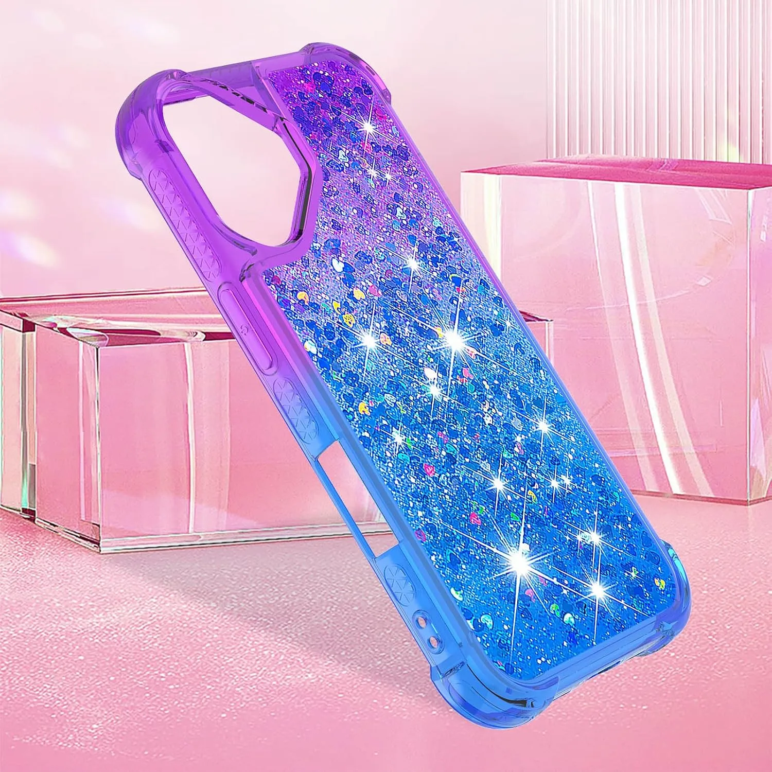 iPhone 16 Glitter Liquid Cute Protective Bumper Soft TPU Case