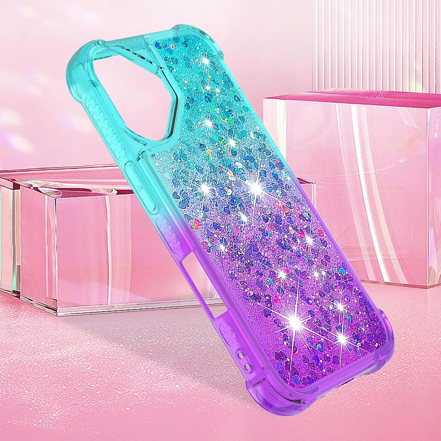 iPhone 16 Glitter Liquid Cute Protective Bumper Soft TPU Case