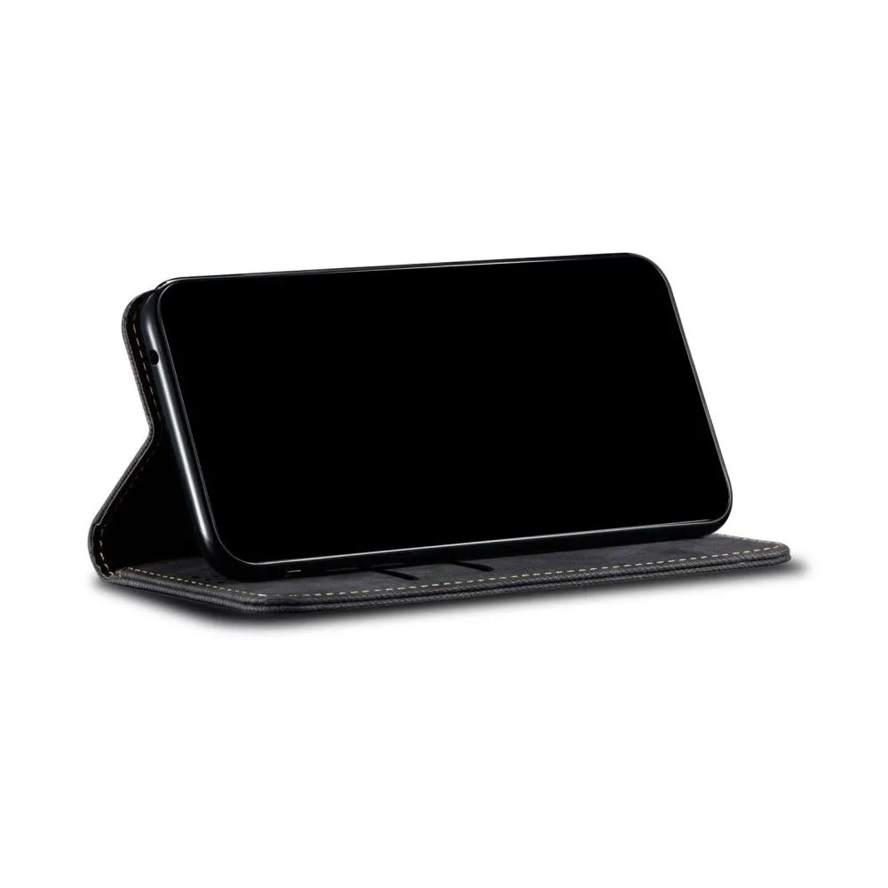 Jeans Motorola Edge (2021) Flip case - Black