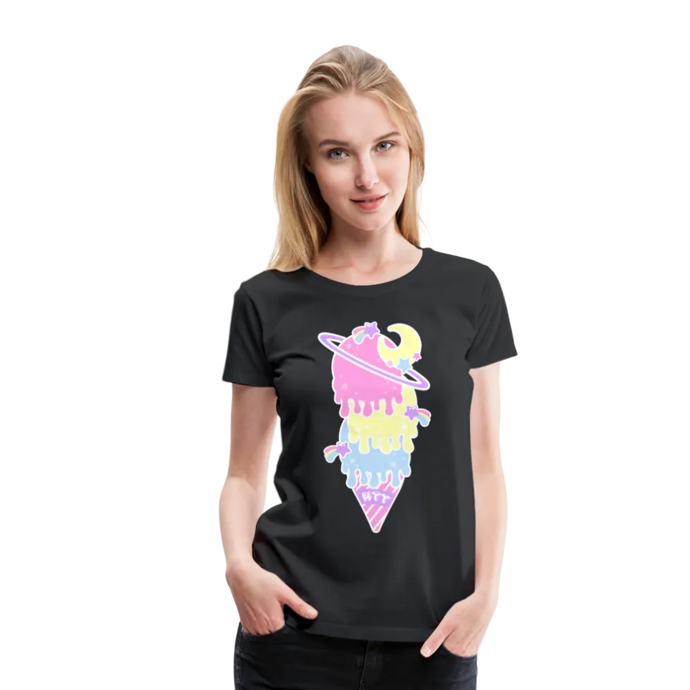 Kawaii cosmic melty ice cream Women’s Premium T-Shirt