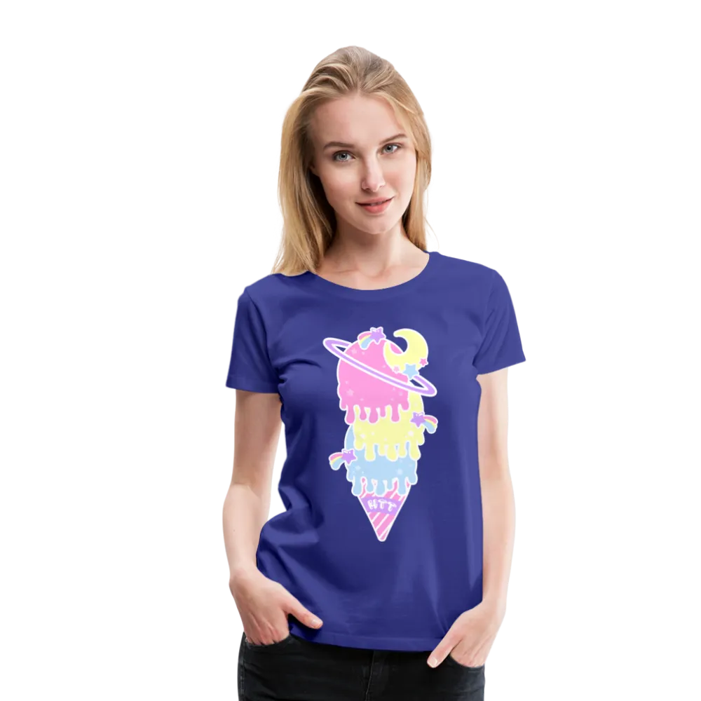 Kawaii cosmic melty ice cream Women’s Premium T-Shirt