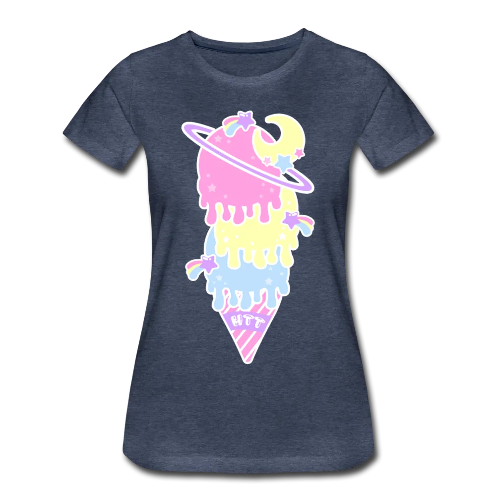 Kawaii cosmic melty ice cream Women’s Premium T-Shirt