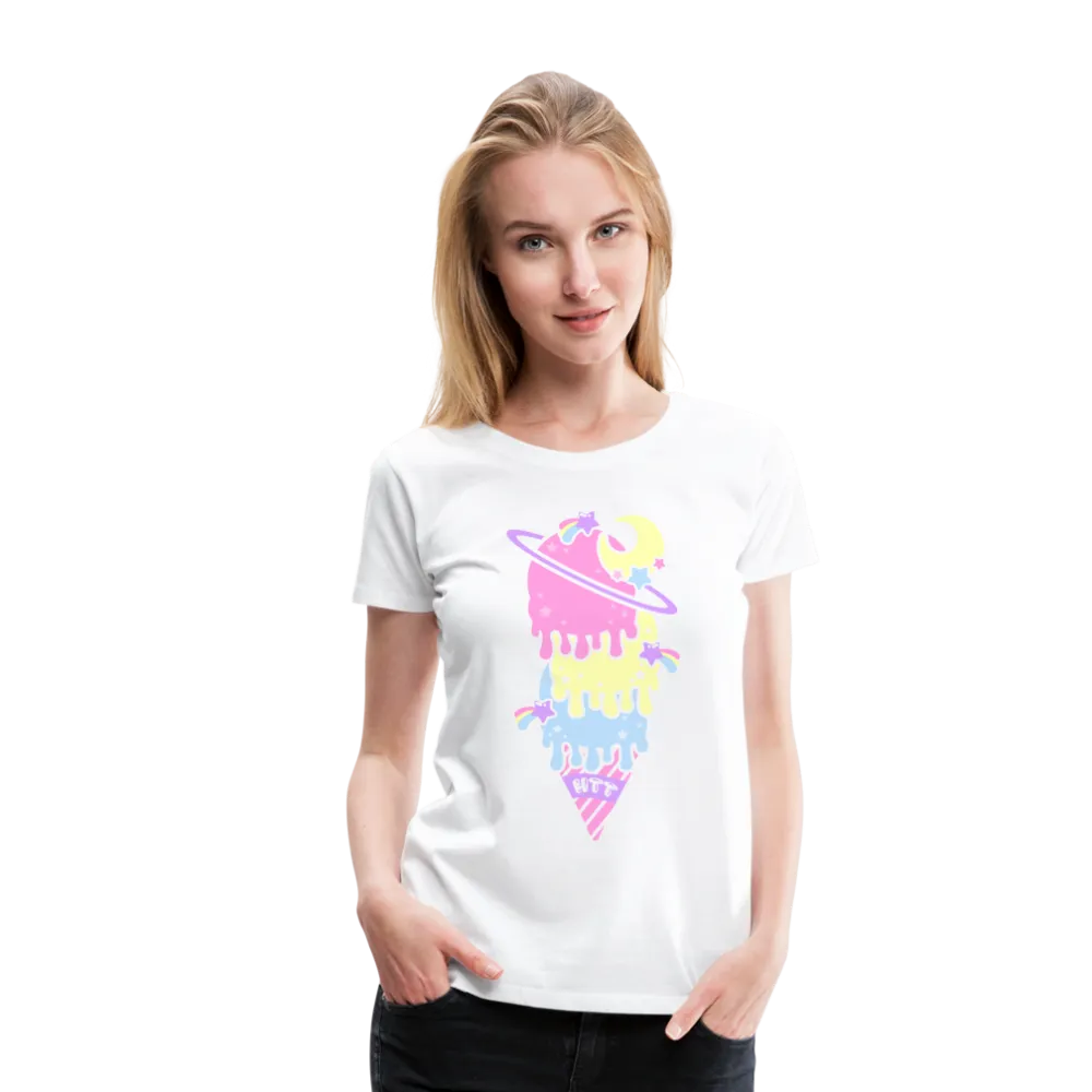 Kawaii cosmic melty ice cream Women’s Premium T-Shirt