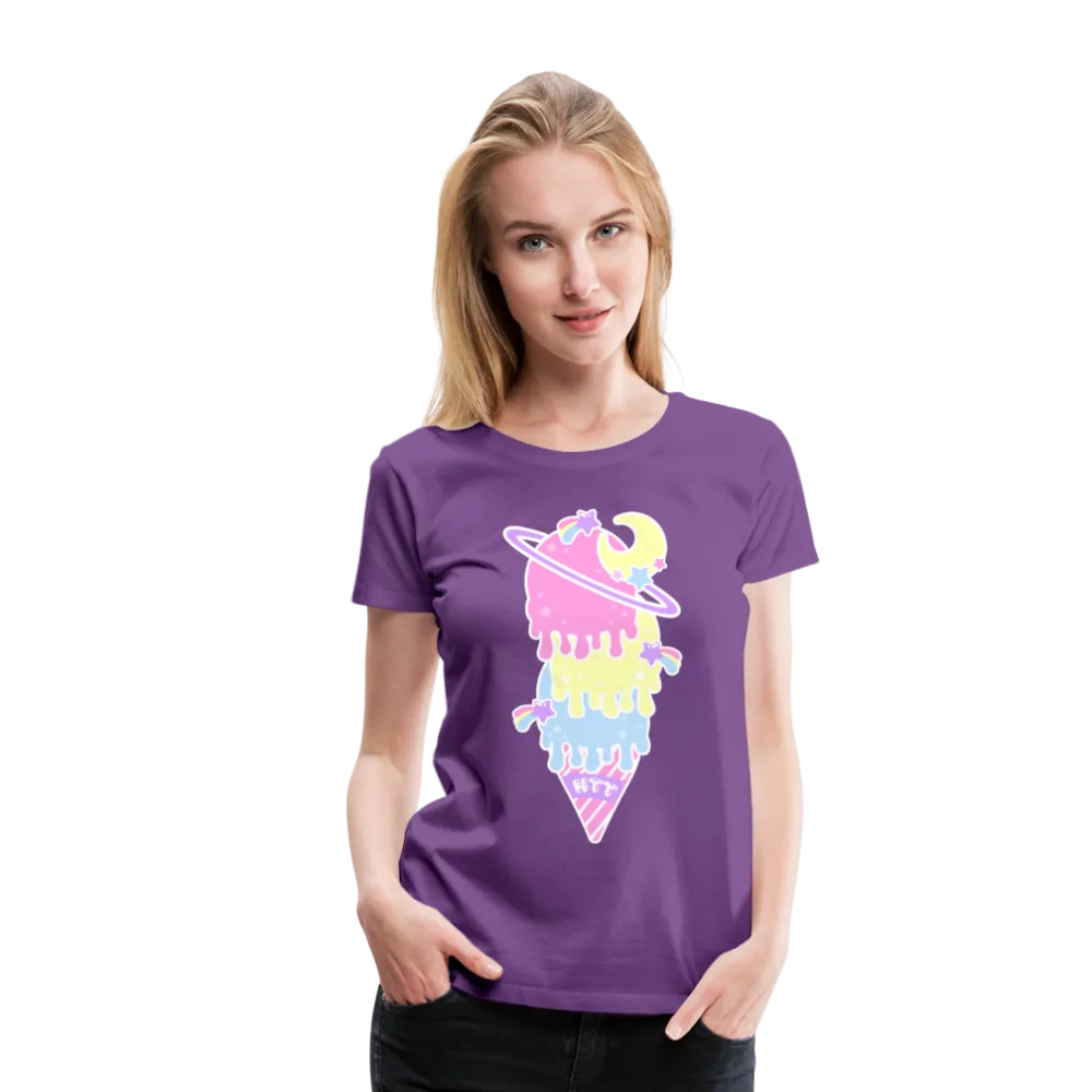 Kawaii cosmic melty ice cream Women’s Premium T-Shirt