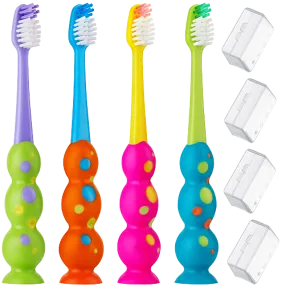 Kids Toothbrushes with Suction Cup