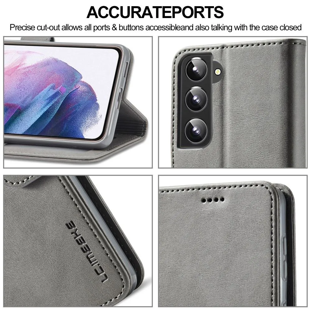 LC.IMEEKE Samsung Galaxy S21 Plus 5G Flip Case - Grey