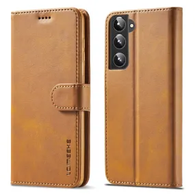 LC.IMEEKE Samsung Galaxy S22 Flip Case - Light Brown