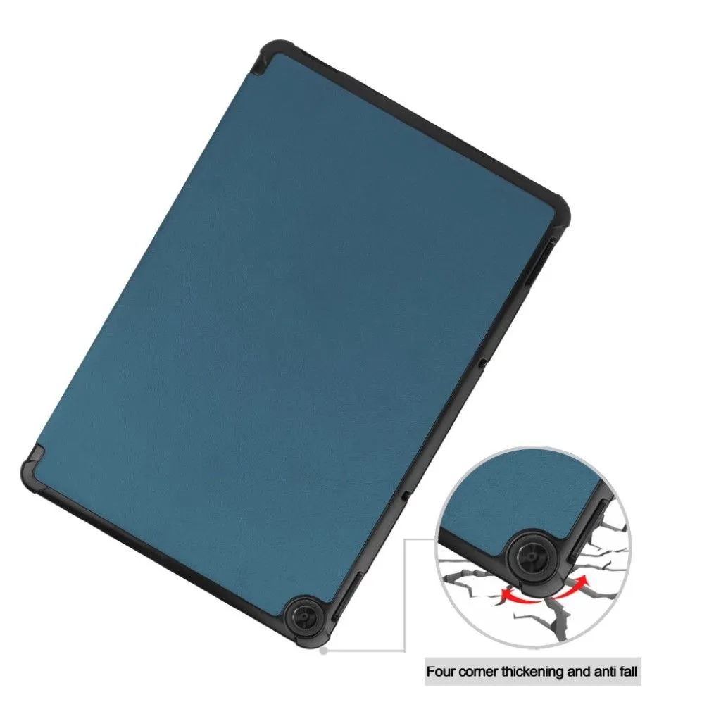 Lenovo Chromebook Duet litchi leather flip case - Blackish Green