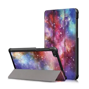 Lenovo Tab E7 patterned leather flip case - Galaxy