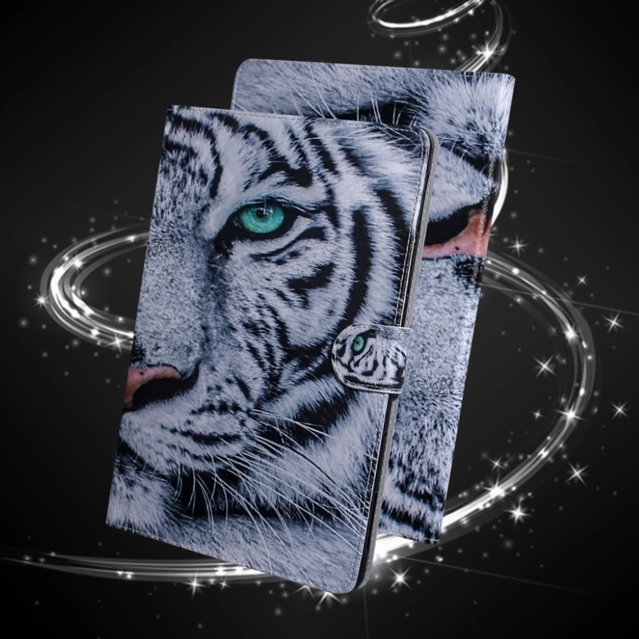 Lenovo Tab M10 FHD Plus patterned leather case  - Tiger