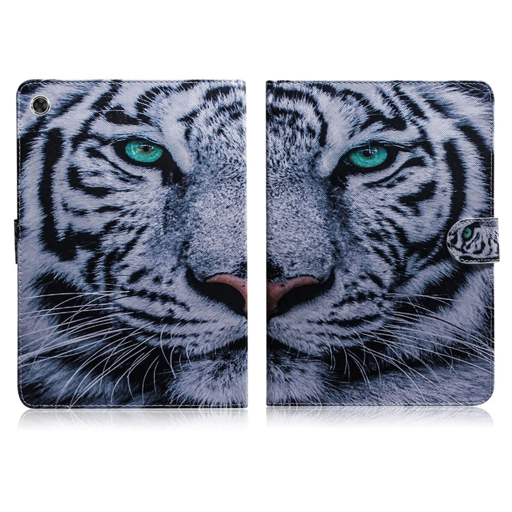 Lenovo Tab M10 FHD Plus patterned leather case  - Tiger