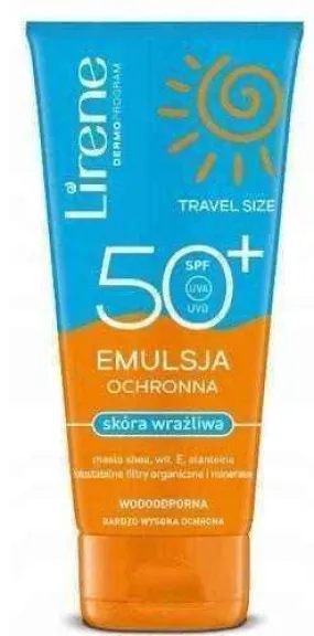 Lirene Protective emulsion SPF50   sensitive skin Travel Size 90ml