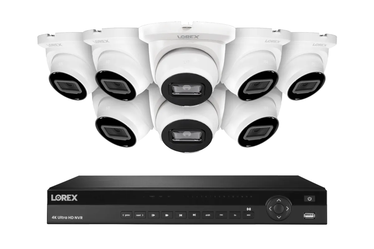 Lorex Elite Series 4K 16 Camera Capable 4TB Wired NVR System with 4MP (2K) A4 IP Turret Cameras