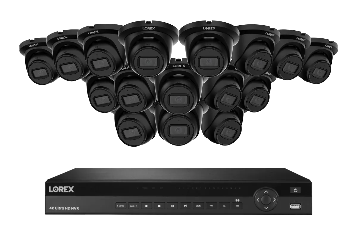 Lorex Elite Series 4K 16 Camera Capable 4TB Wired NVR System with 4MP (2K) A4 IP Turret Cameras