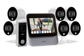 Lorex Smart Home Security Center with Six 1080p Outdoor Wi-Fi Cameras and HD Video Doorbell