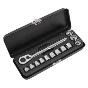 Low Profile Socket Set 13pc 3/8"Sq Drive Metric