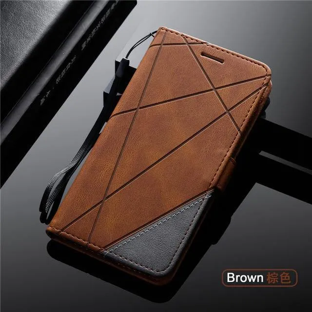 Magnetic Leather Wallet Case For iPhone