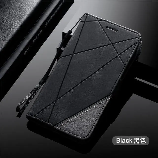 Magnetic Leather Wallet Case For iPhone