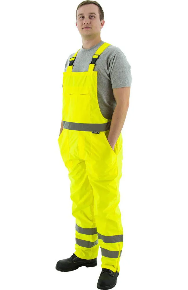 Majestic 75-2353 Hi-Vis Yellow Waterproof Bib Overall ANSI E