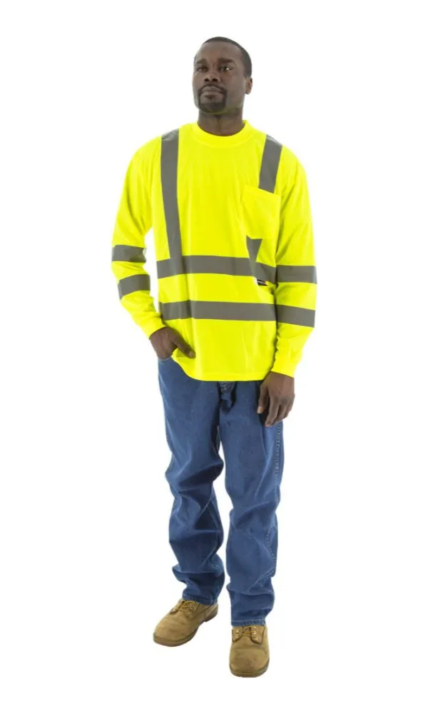 Majestic 75-5355 Hi-Vis Yellow Long Sleeve ANSI 3 R