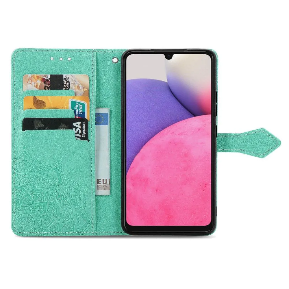 Mandala Samsung Galaxy A73 Flip case - Green