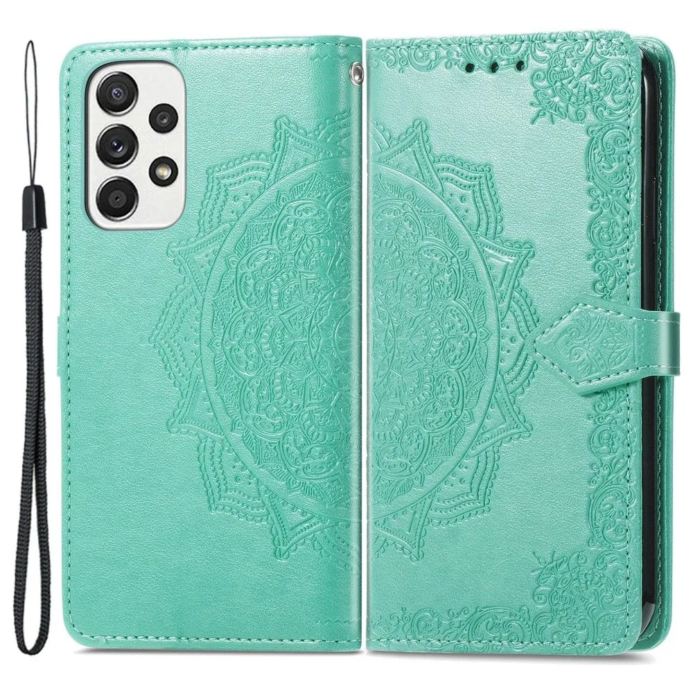 Mandala Samsung Galaxy A73 Flip case - Green