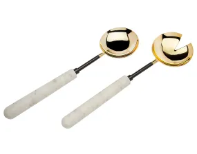 Marble Gold/black Salad Server