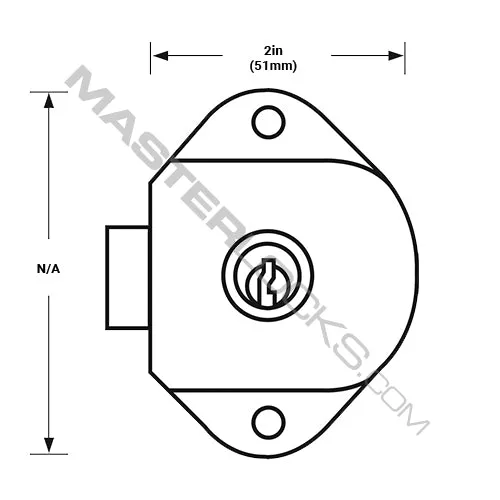 Master Lock 1714 Built-In Springbolt Keyed Lock for Lift Handle, Single Point Horizontal Latch and Box Lockers