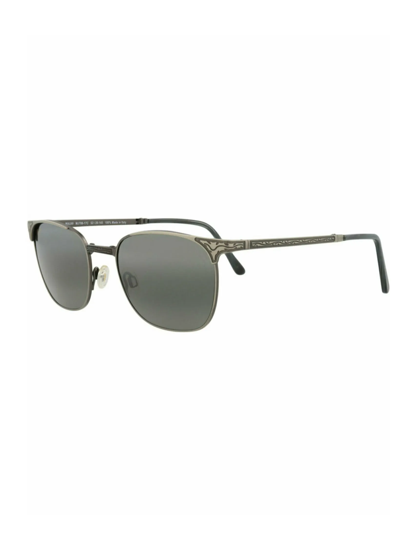 Maui Jim Square-Frame Monel Polarized Sunglasses