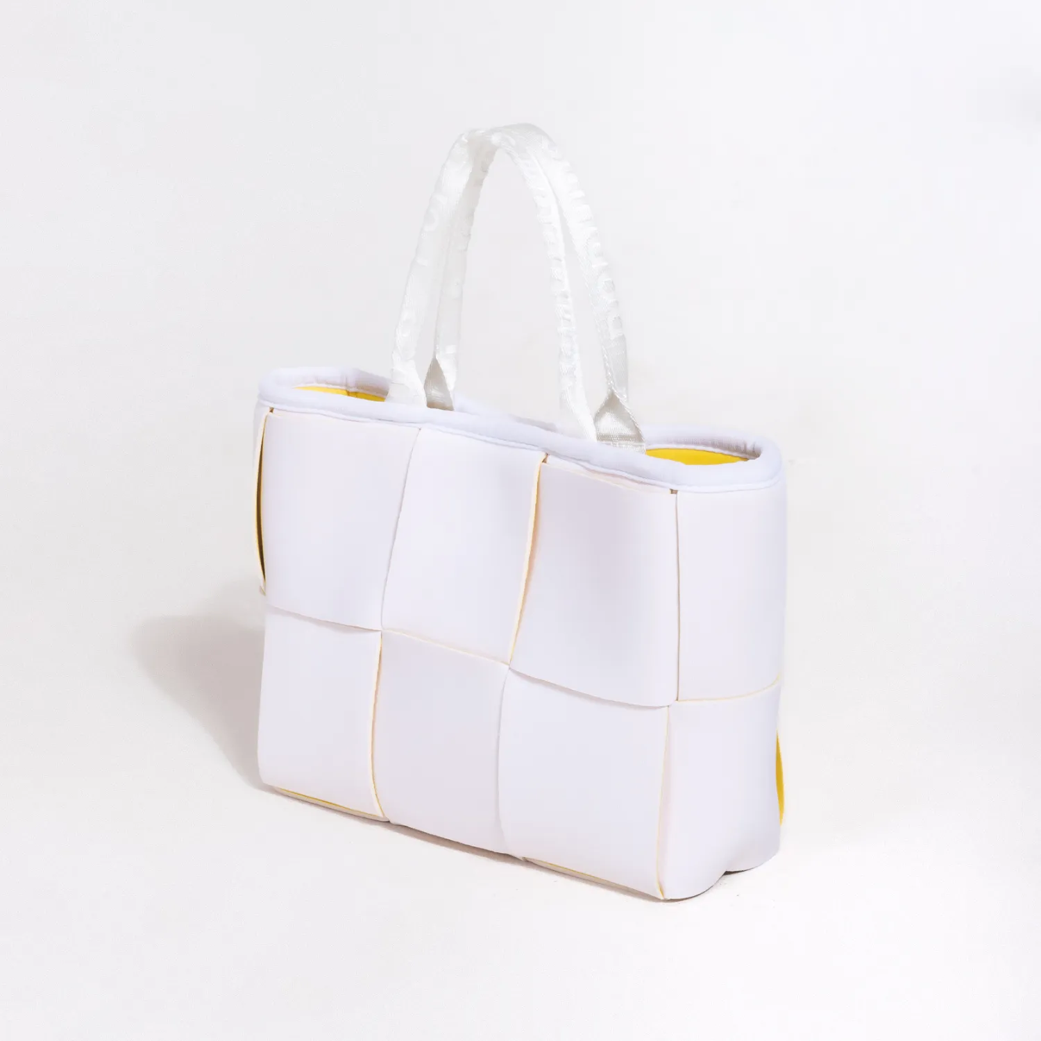 MINI ICON TOTE WHITE YELLOW