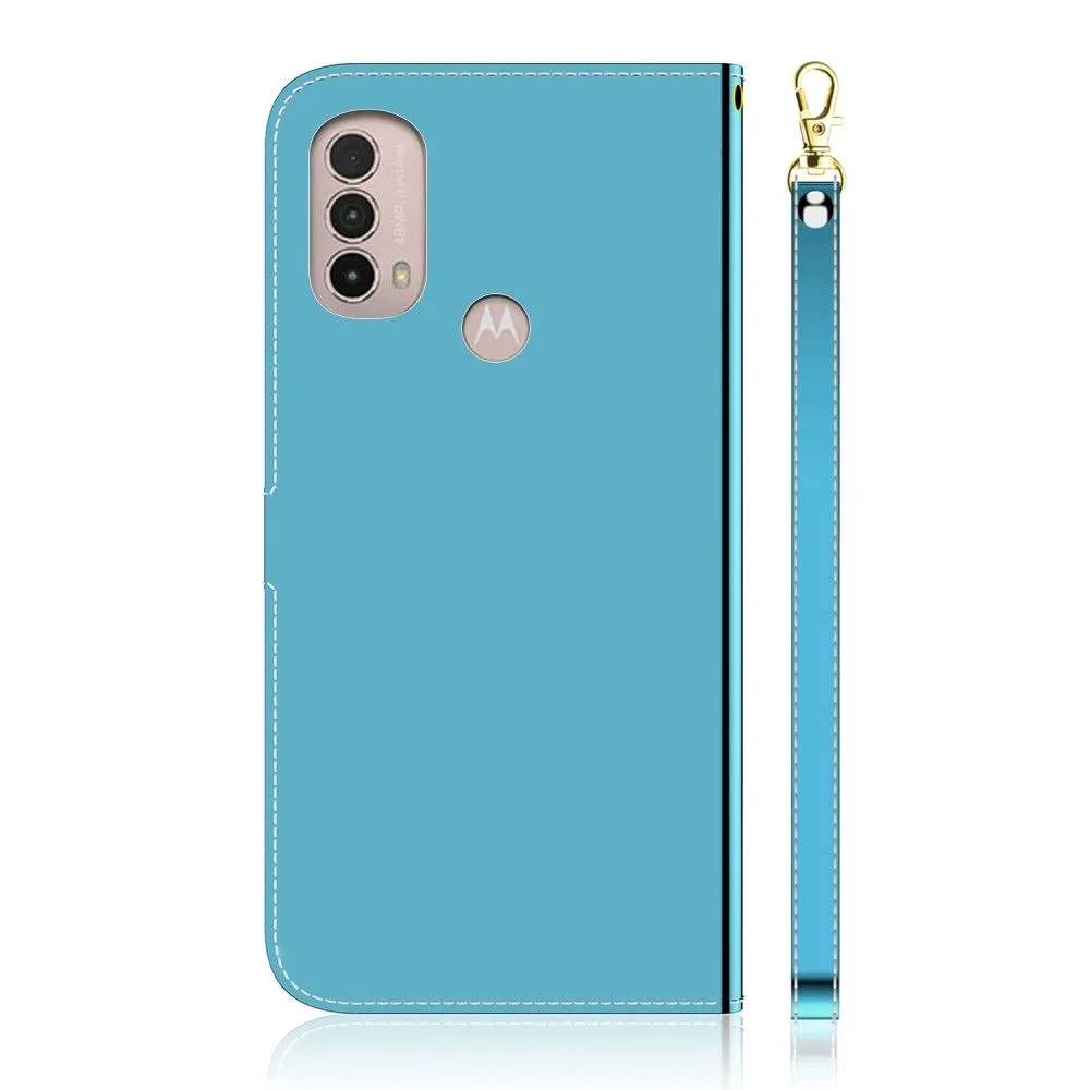 Mirror Motorola Moto E30 / E40 / E20 flip case - Blue