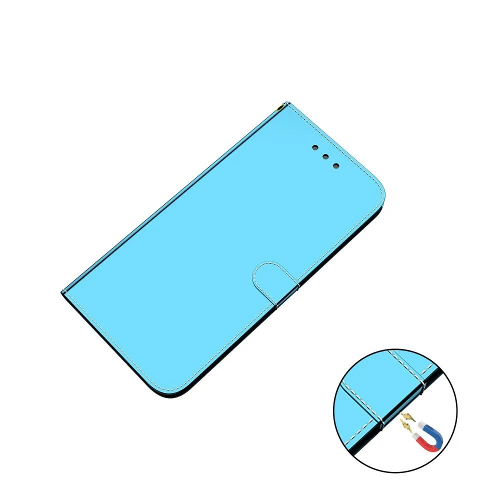 Mirror Motorola Moto E30 / E40 / E20 flip case - Blue