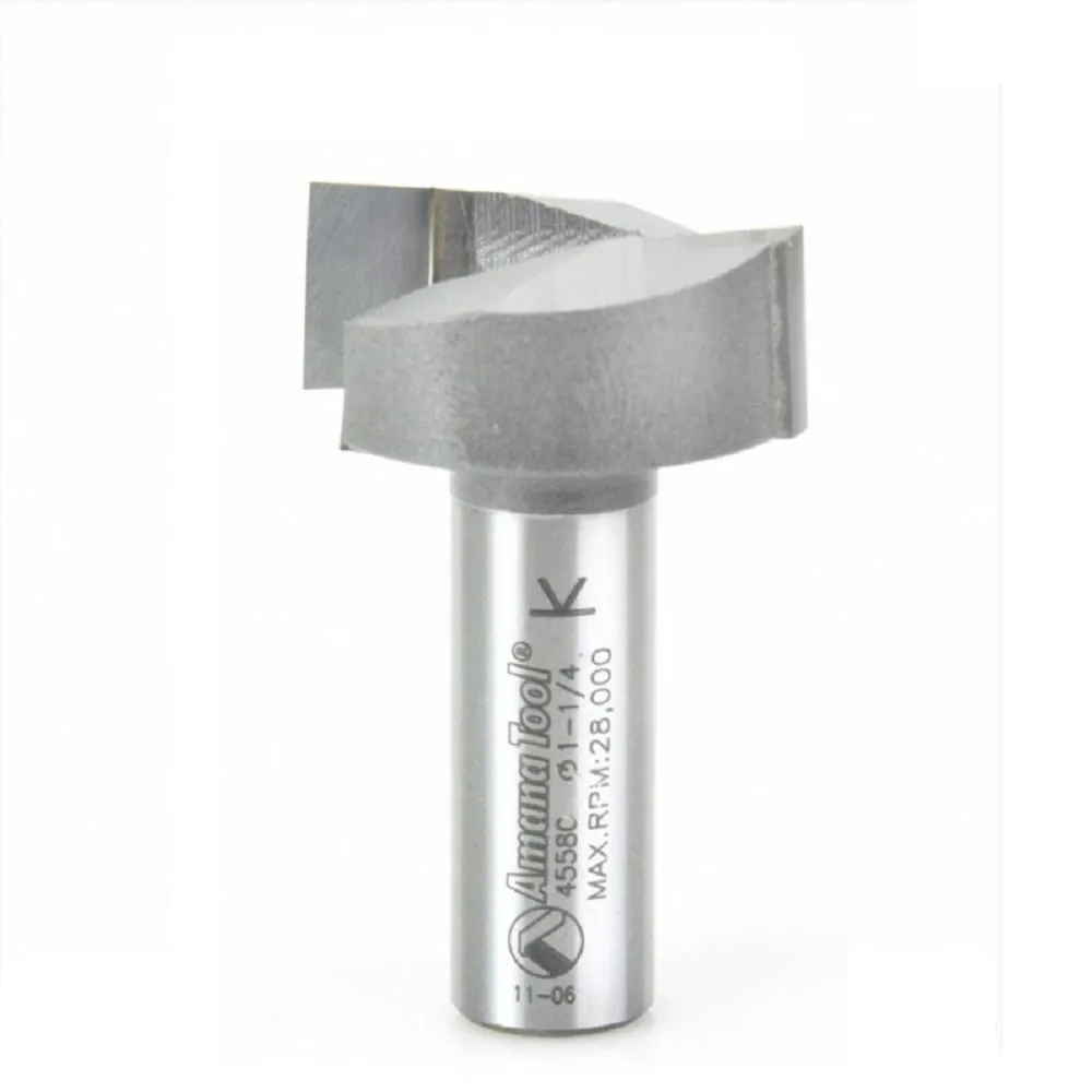 Mortising Straight Plunge Router Bit | 2 Flute | 1 1⁄4 Dia x 1⁄2 x 1⁄2" Shank | 45580 | 738685455807