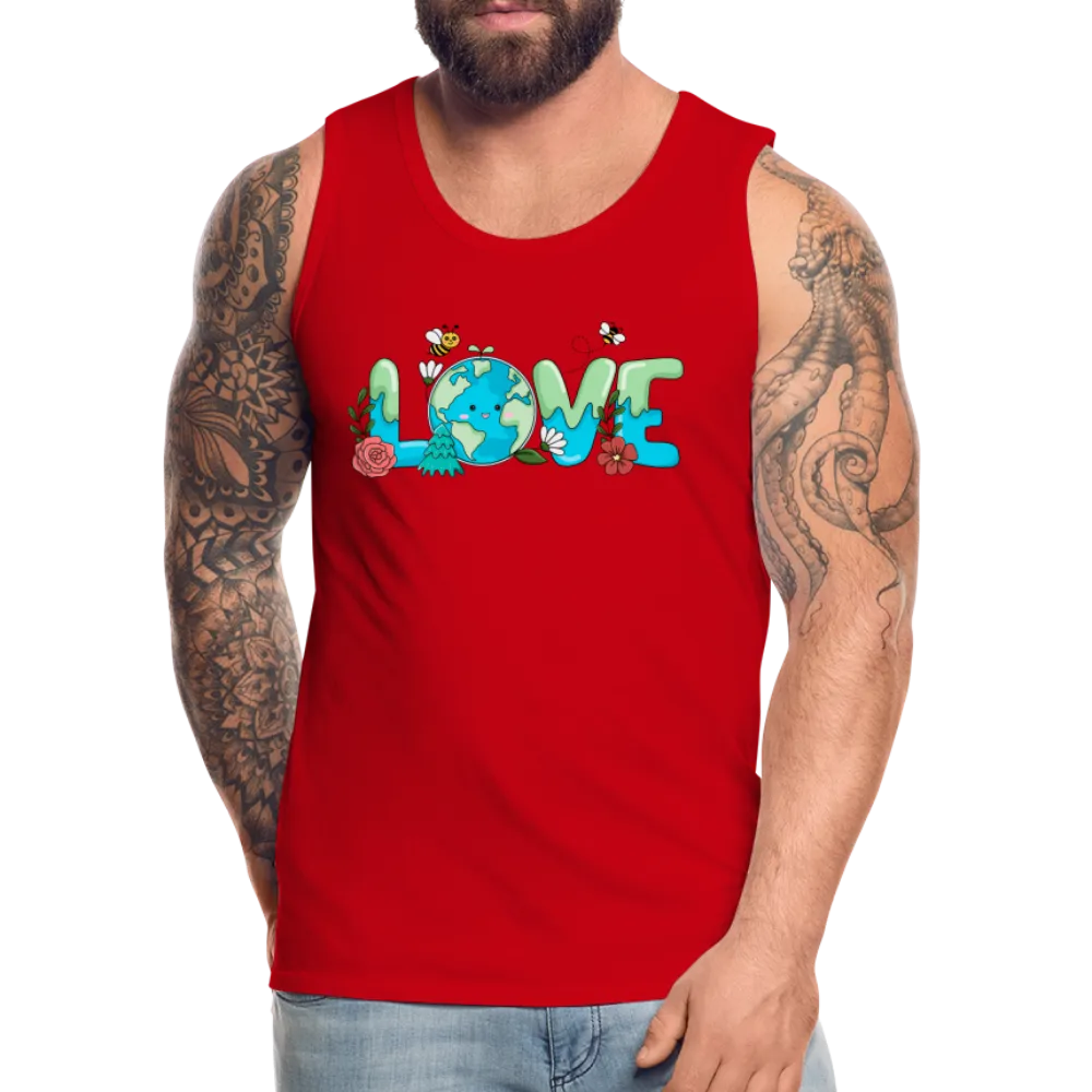 Nature's LOVE Celebration Men’s Premium Tank Tops (Earth Day)