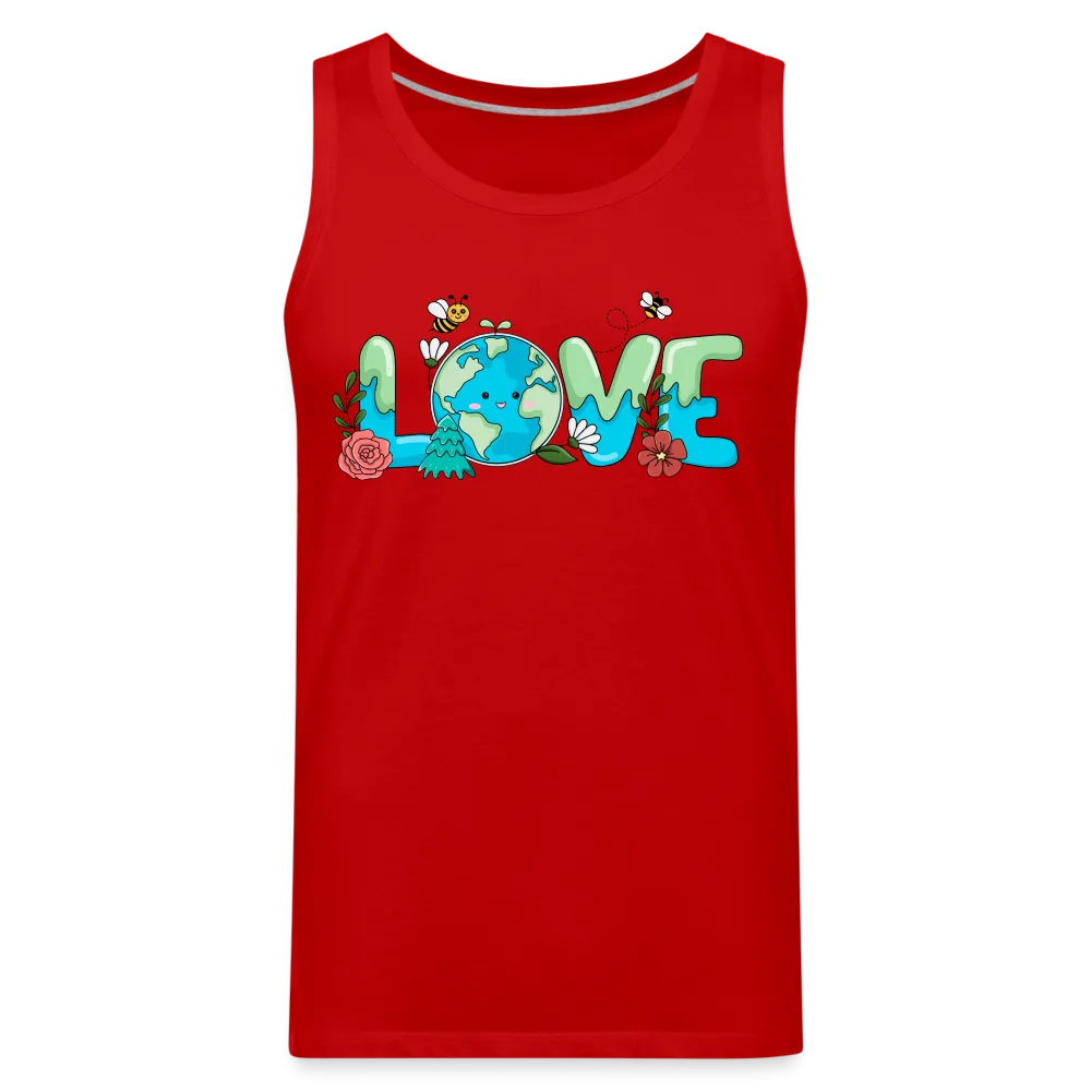 Nature's LOVE Celebration Men’s Premium Tank Tops (Earth Day)