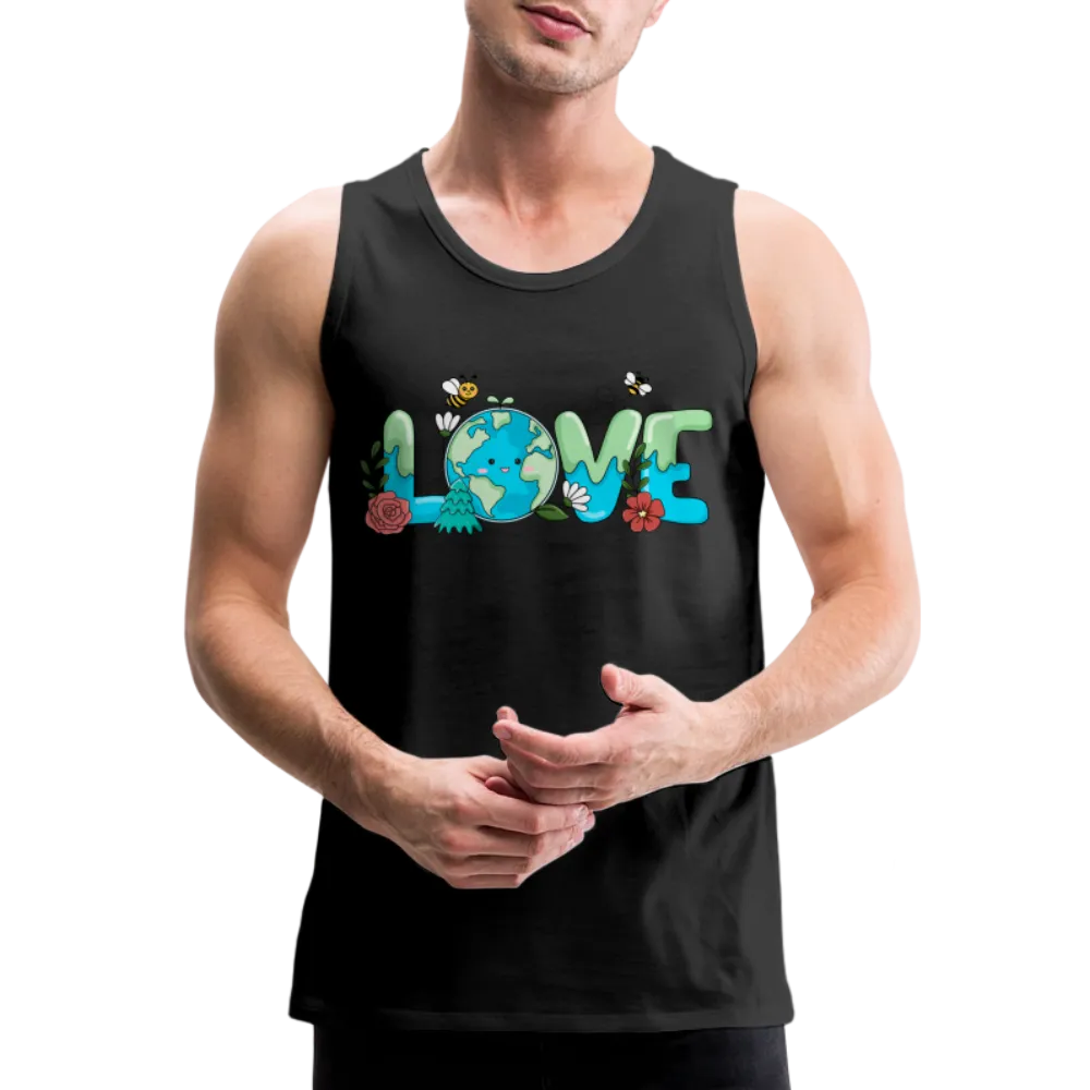 Nature's LOVE Celebration Men’s Premium Tank Tops (Earth Day)