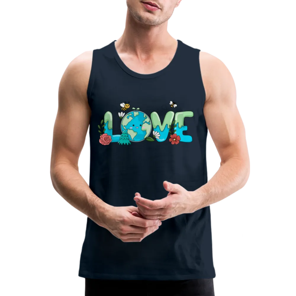 Nature's LOVE Celebration Men’s Premium Tank Tops (Earth Day)