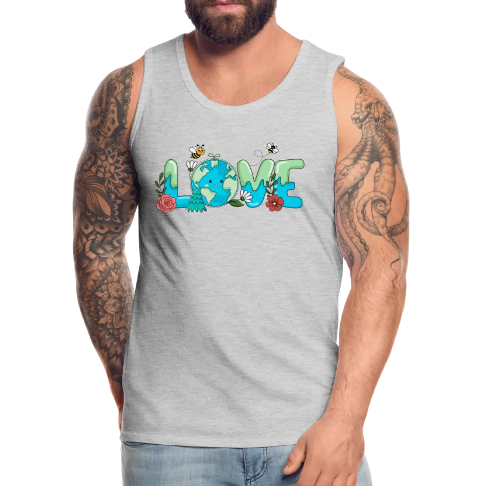 Nature's LOVE Celebration Men’s Premium Tank Tops (Earth Day)