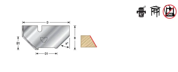 Nova System Insert Router Bit | Chamfer 30°x 1 3⁄8 Dia x 11⁄16 Knives | NRC-A01 | 738685010105