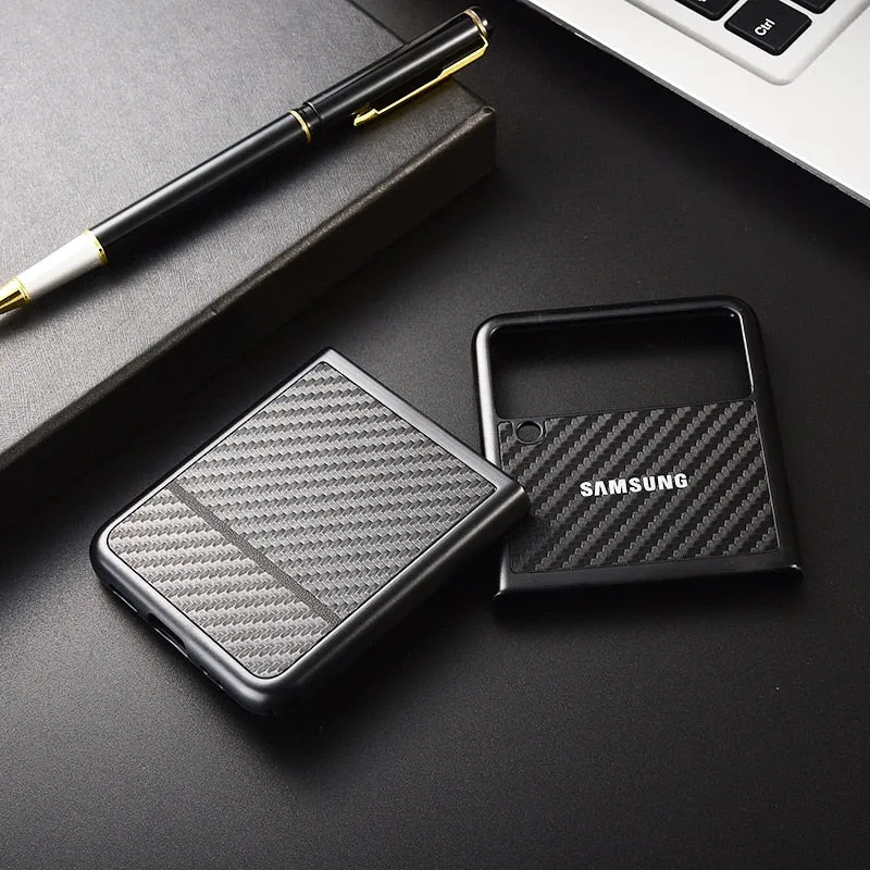 Original Foldable Carbon Fibre Phone Case For Samsung Galaxy Z Flip / Z Flip 3