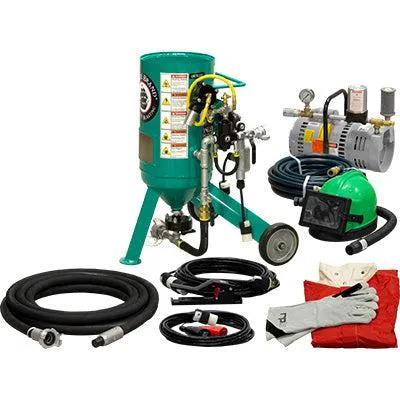 Pirate Brand 121-0510-CLP-EDC 12VDC Electric Pressure Release System 150 PSI 0.5 CU.FT. Portable Abrasive Blast Pot / Sandblasting Machine