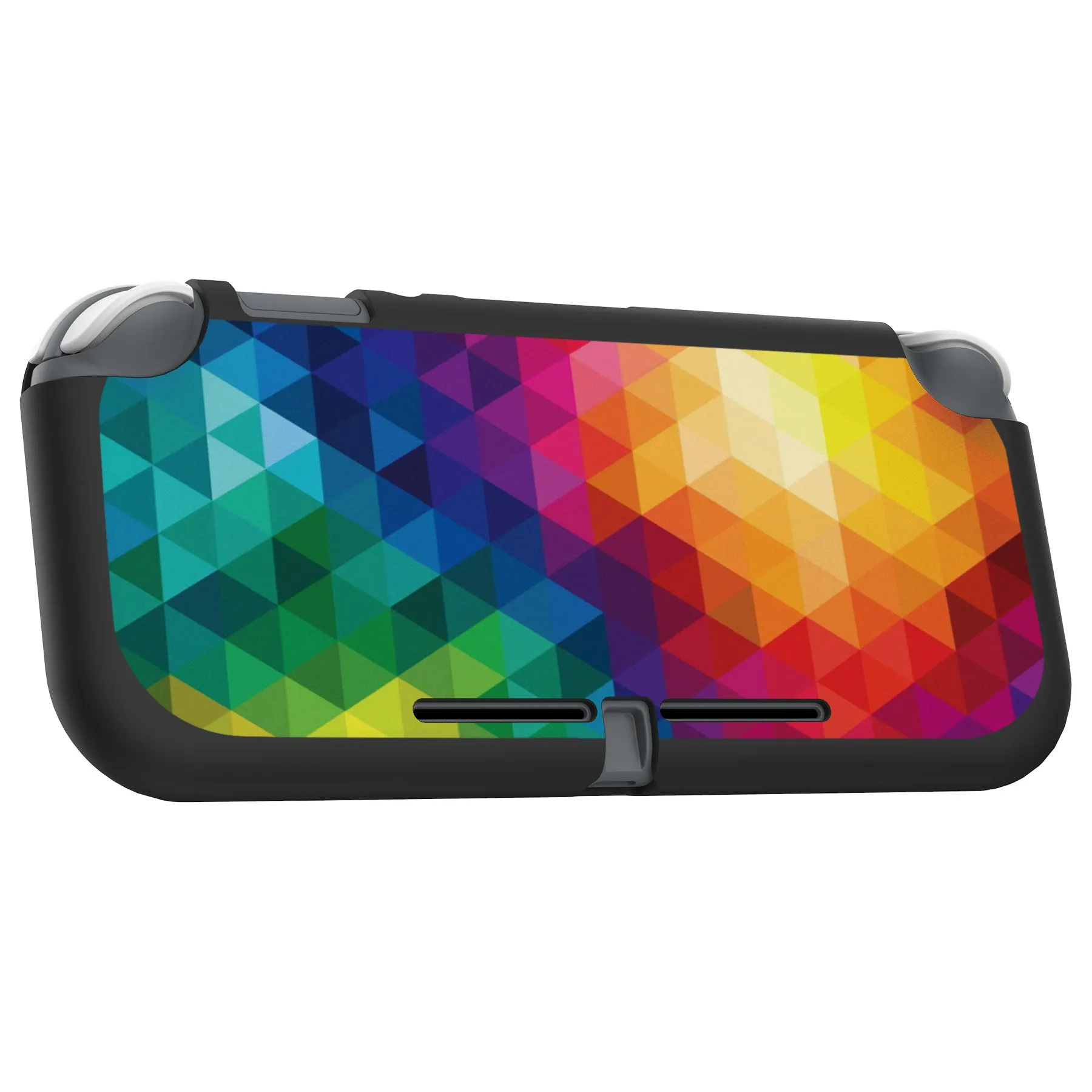 PlayVital Colorful Triangle Custom Protective Case for NS Switch Lite, Soft TPU Slim Case Cover for NS Switch Lite - LTU6014