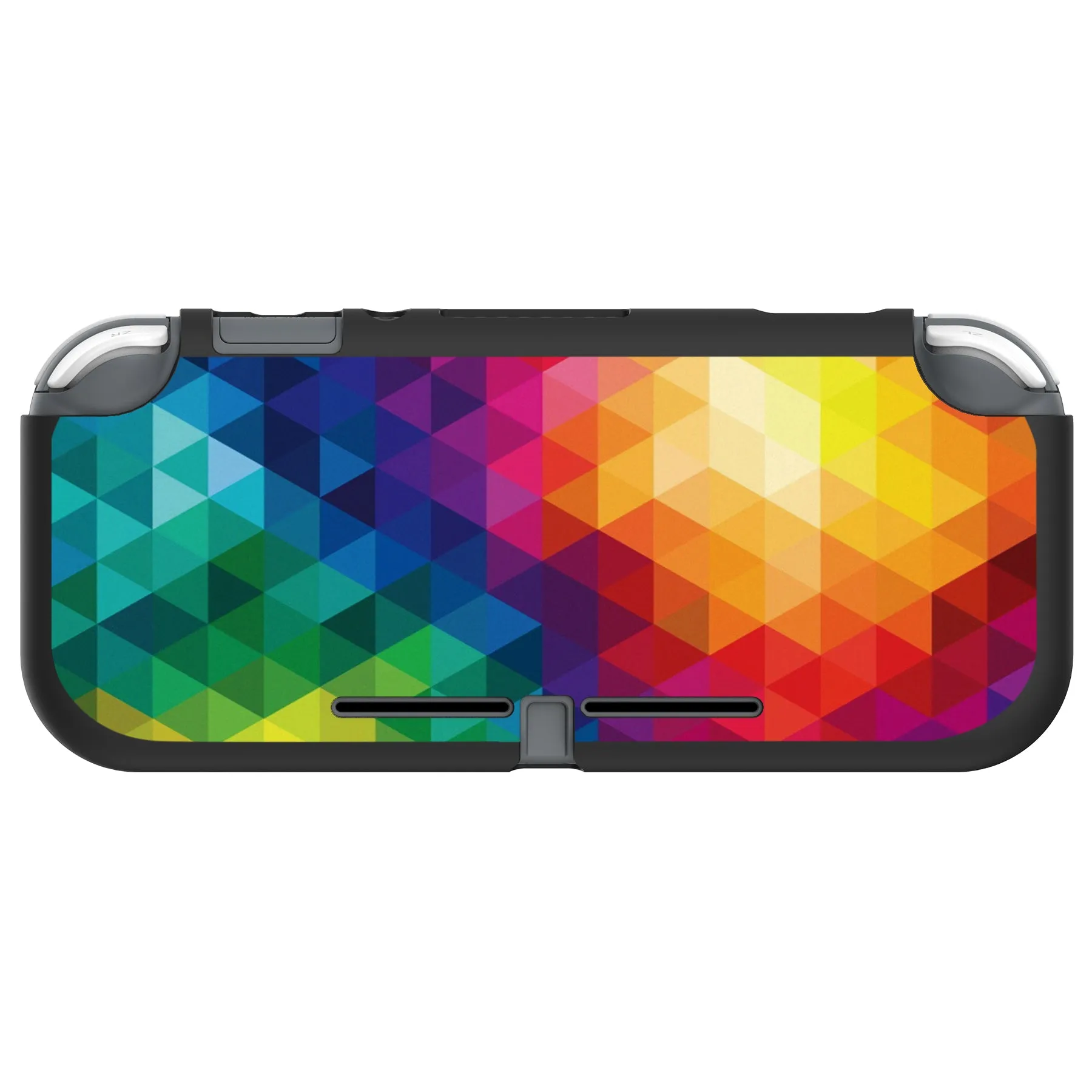 PlayVital Colorful Triangle Custom Protective Case for NS Switch Lite, Soft TPU Slim Case Cover for NS Switch Lite - LTU6014