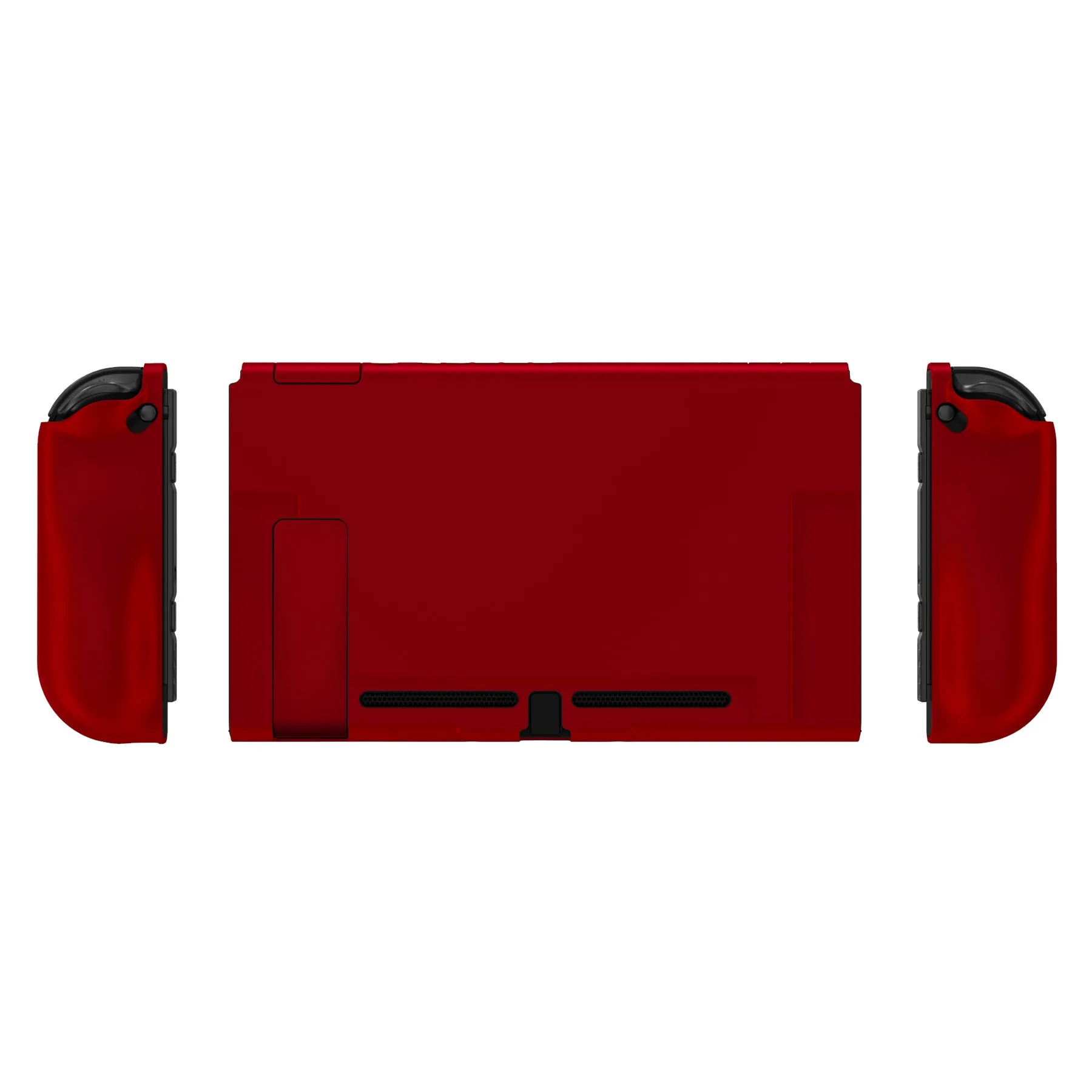 PlayVital UPGRADED Dockable Case Grip Cover for NS Switch, Ergonomic Protective Case for NS Switch, Separable Protector Hard Shell for Joycon - Scarlet Red - ANSP3003